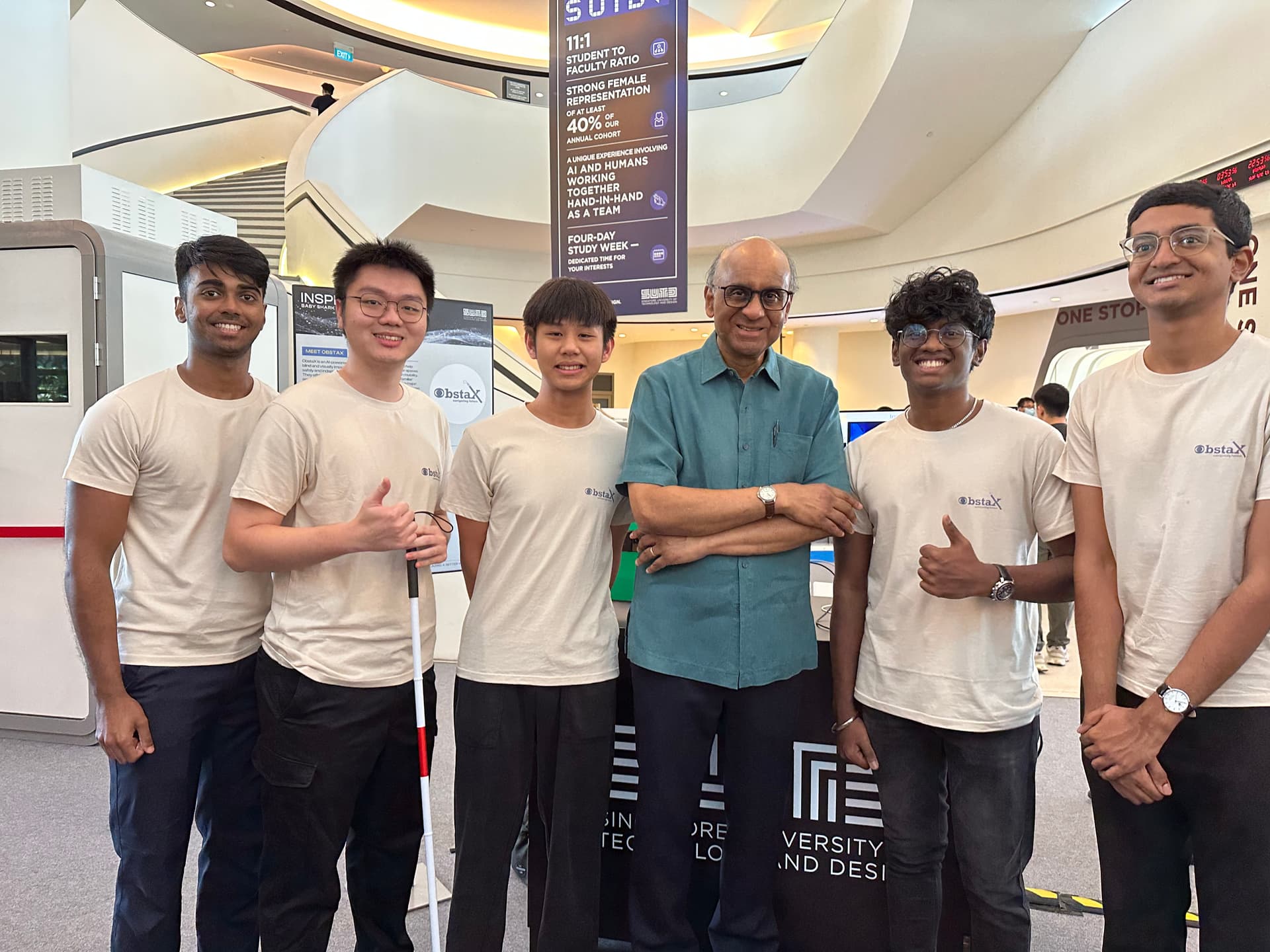 ObstaX team with the president